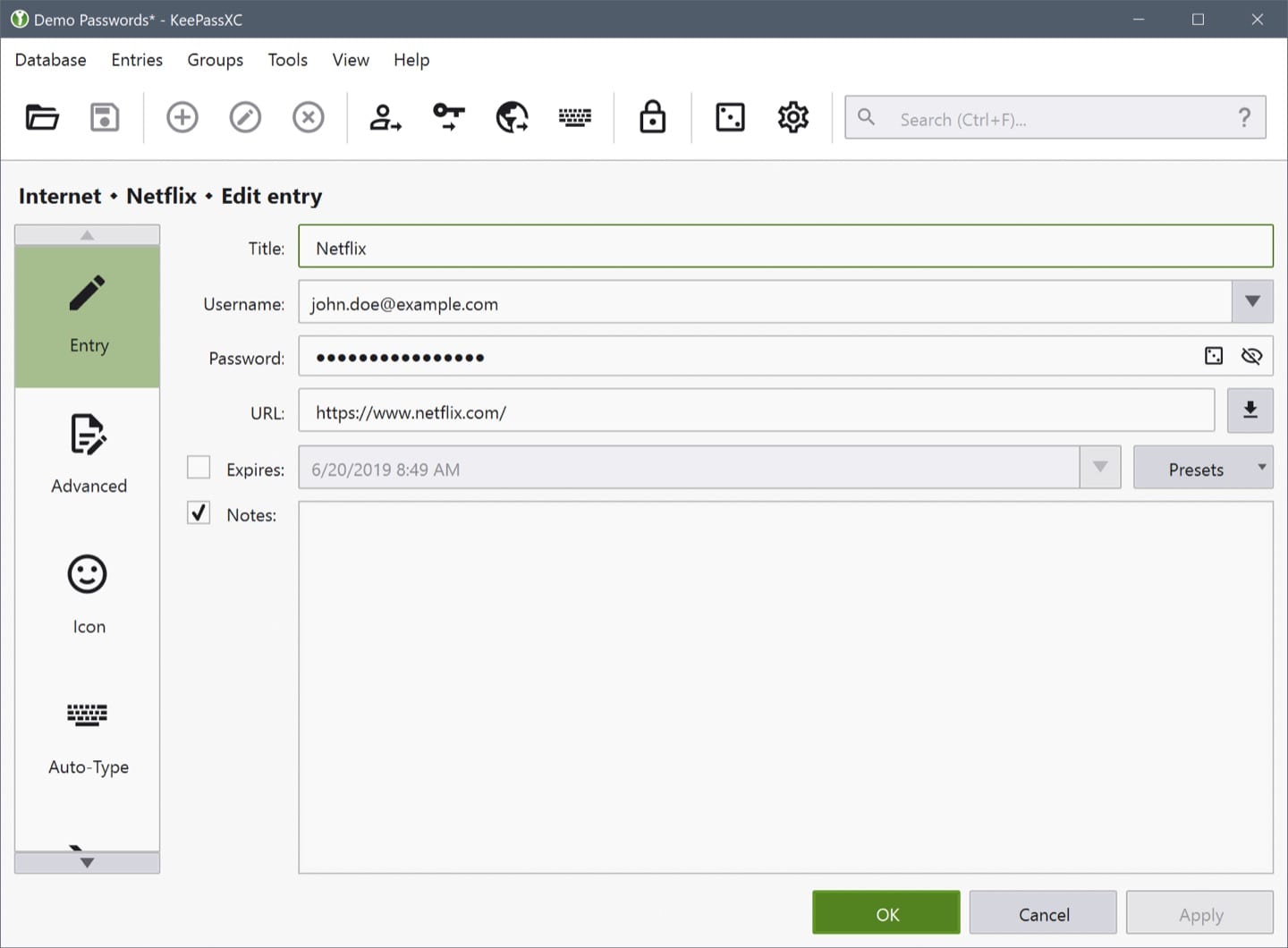 KeePassXC screenshot 2 of 3
