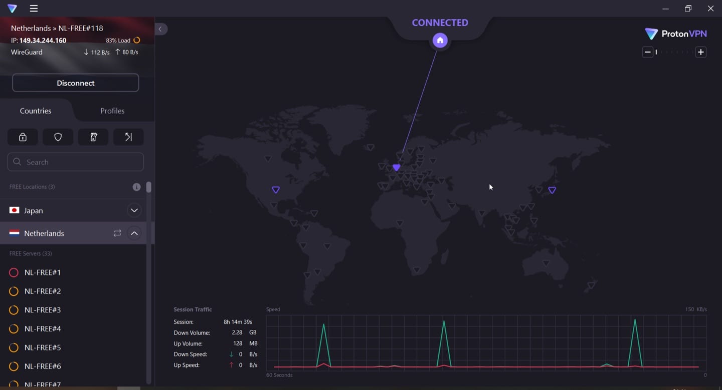 Proton VPN screenshot 1 of 2