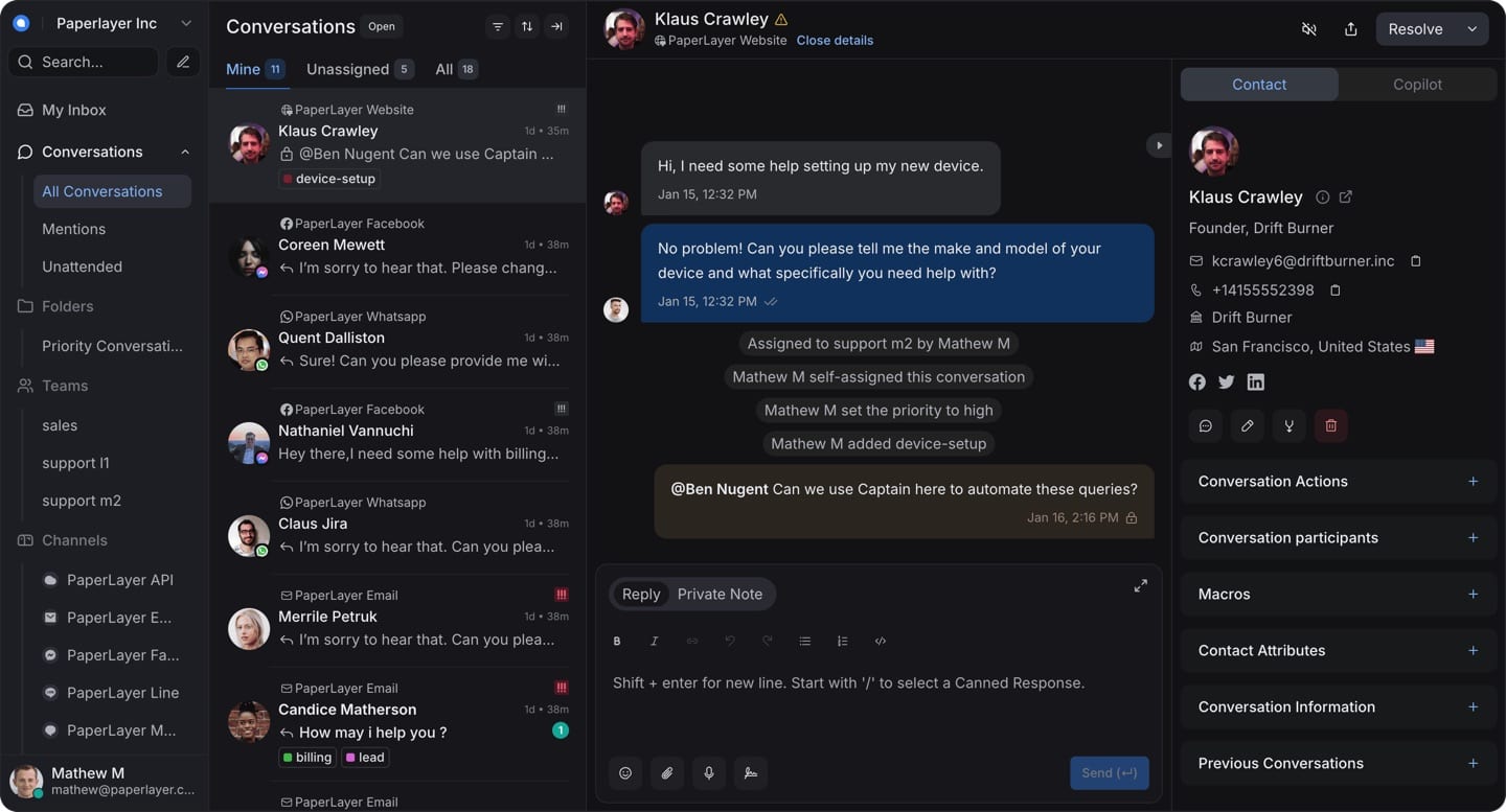 Chatwoot screenshot 2 of 3
