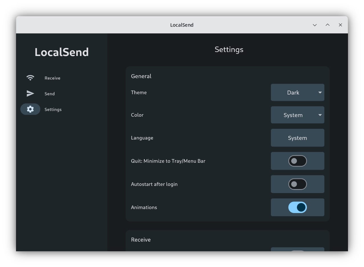LocalSend screenshot 3 of 3